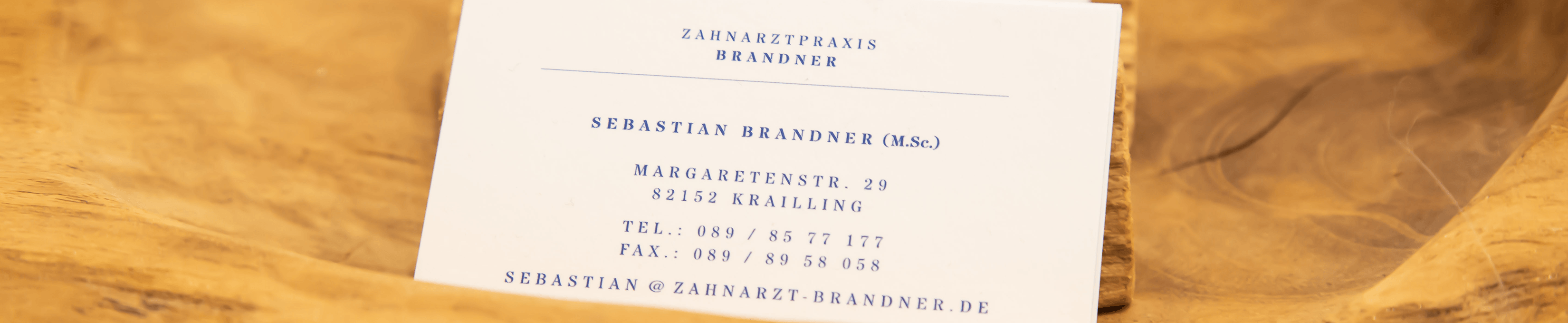 Visitenkarten Zahnarztpraxis Brandner